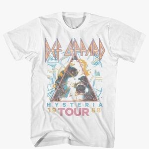 XXL Def Leppard T-shirt, Jersey Cotton, White